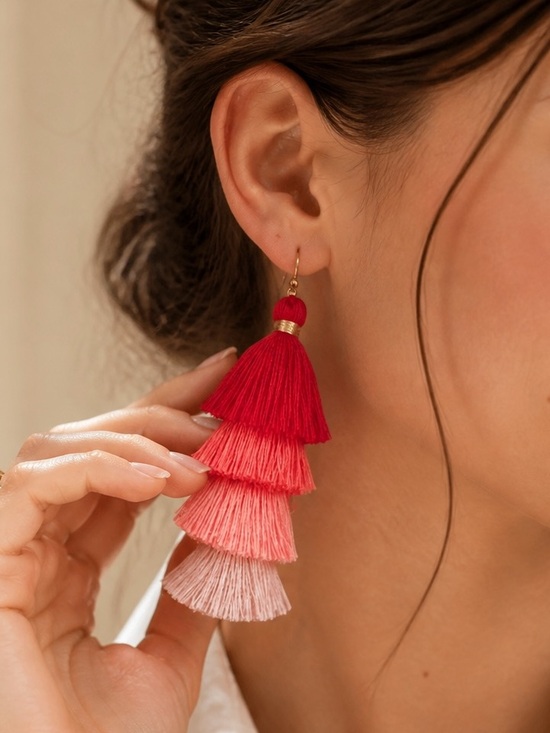 Lulus Jewelry - “Mi Amor” Fringe Tassel Layered Statement Earrings